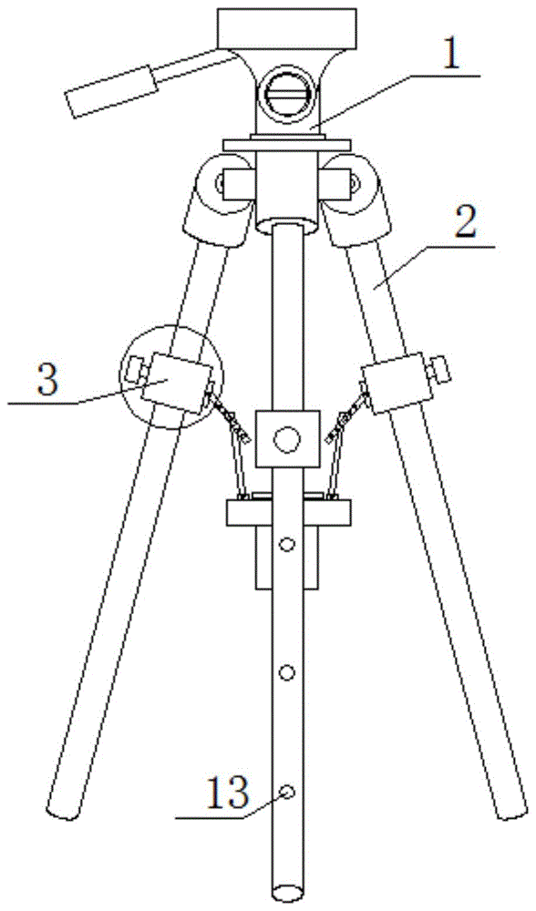 一种放置稳定的建筑工程检测三脚架的制作方法