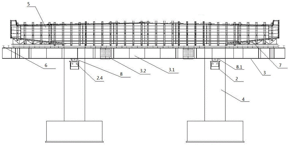 悬挂式大跨度盖梁施工支架的制作方法
