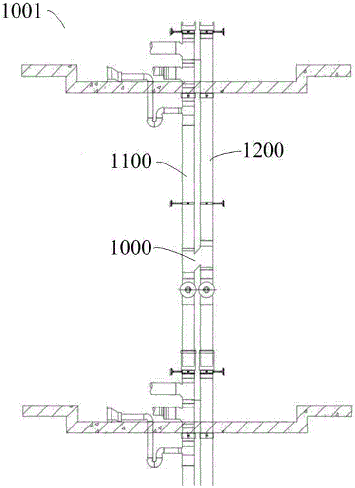 带返水挡板的H型管件及双立管排水系统的制作方法