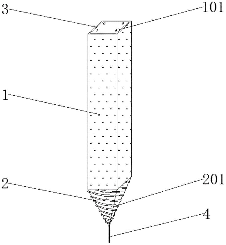 内部设置有内芯的砼建筑基桩的制作方法