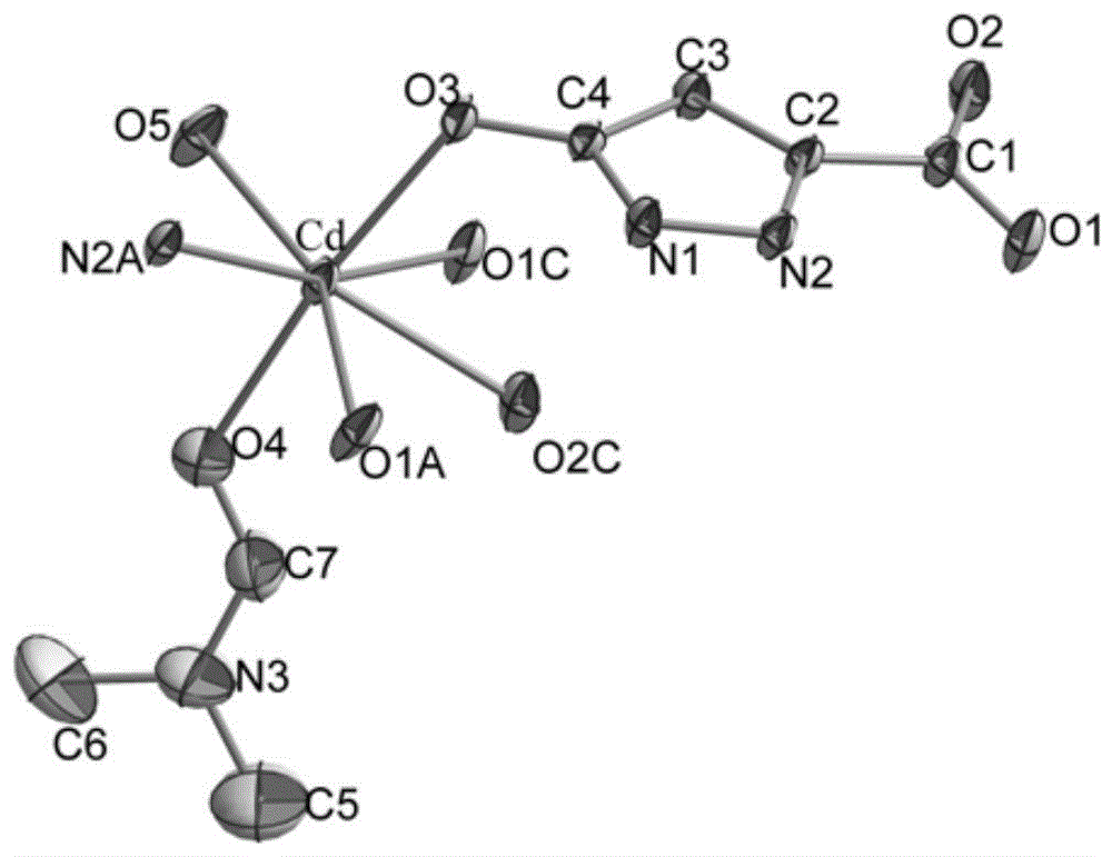 可见光催化降解有机染料的羟基吡唑羧酸镉配位聚合物及其制备和应用的制作方法