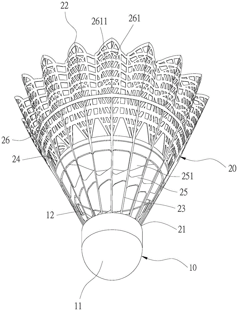 羽毛球结构的制作方法