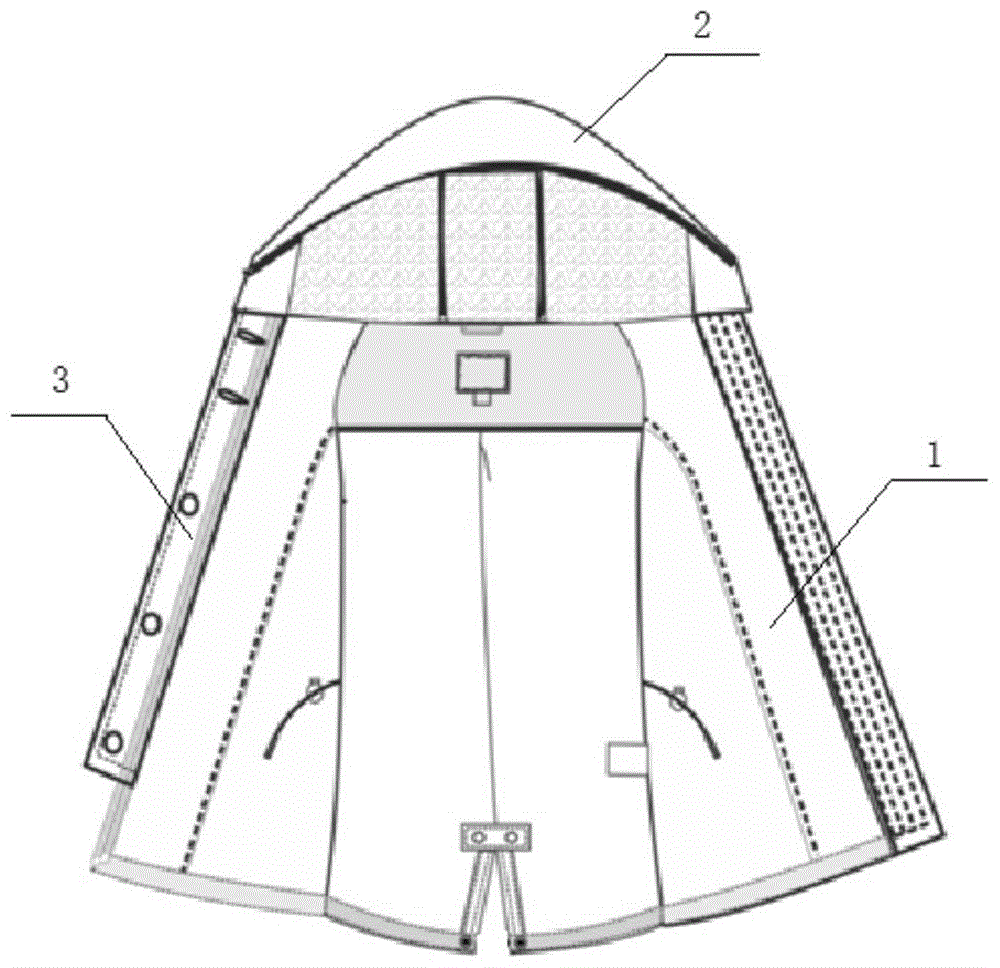 一种伸缩透气型冲锋衣的制作方法