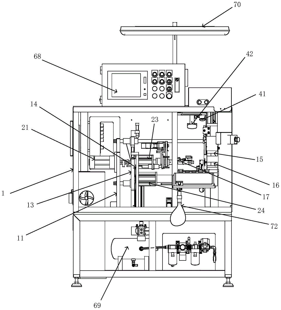 一种设有双摄像装置的胶管插入机的制作方法