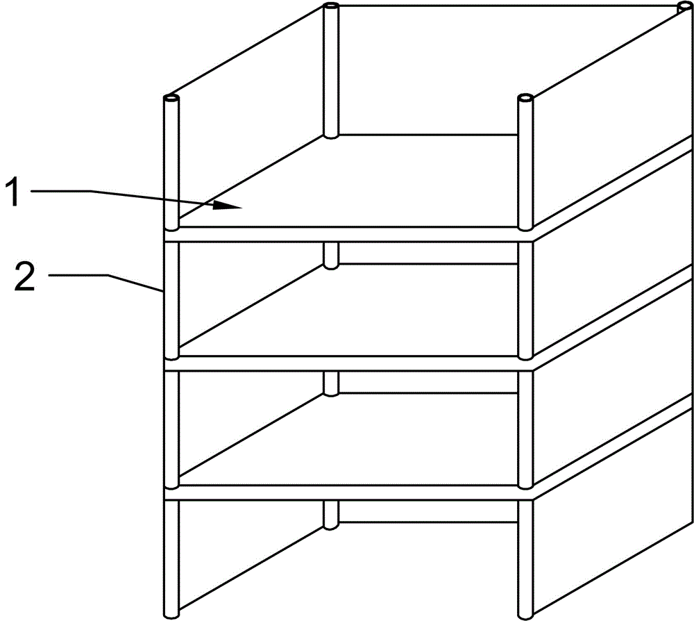 一种建材工具存放架的制作方法