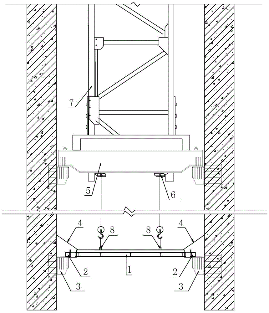 附着式内爬塔吊自提升防护平台的制作方法