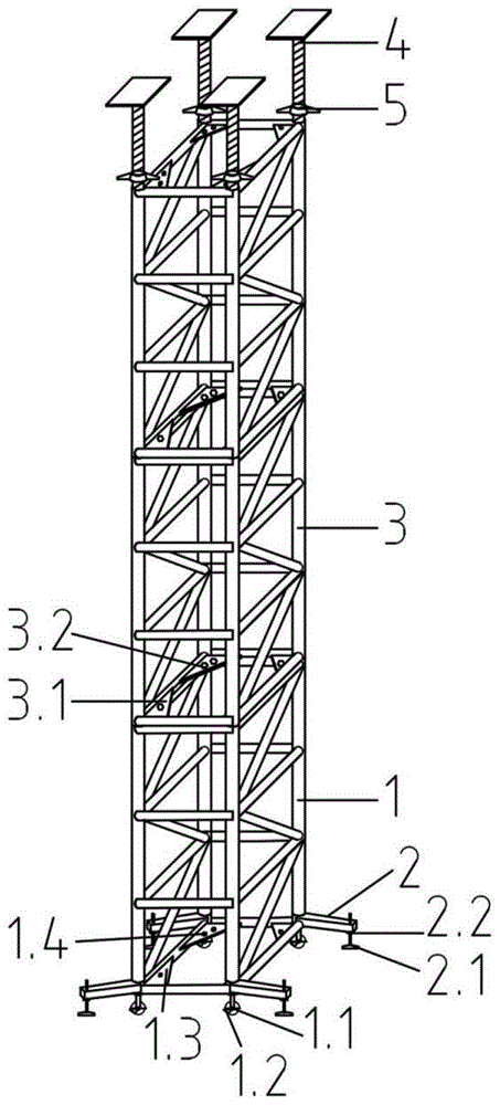 一种可移动工具式格构柱支撑装置的制作方法