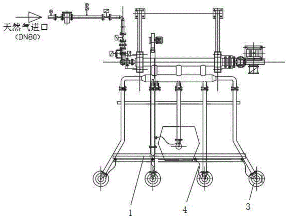 离线中包烘烤器冷却电缆和电磁阀装置的制作方法