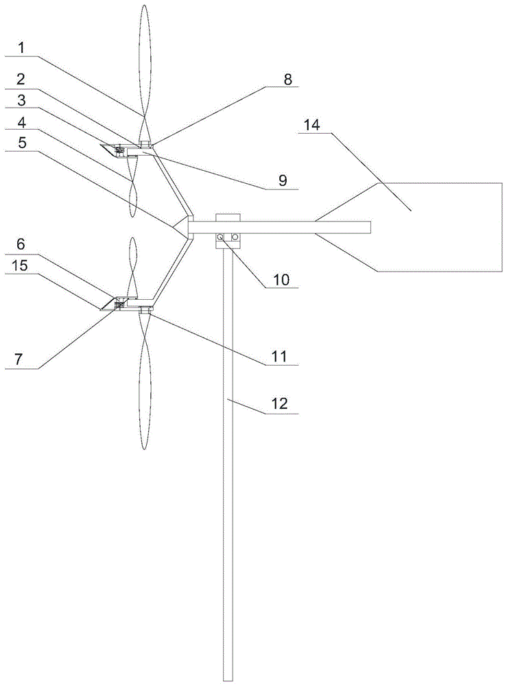 双叶轮无轴风力发电机的制作方法