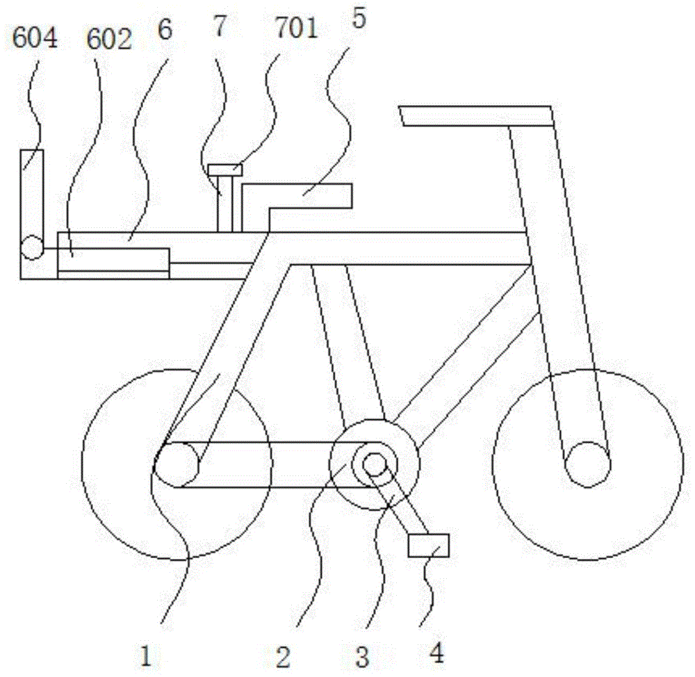 一种踏板可收纳的自行车的制作方法