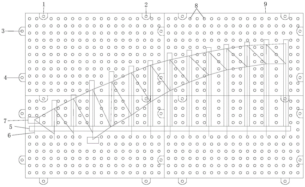 钢桁架组拼胎架的制作方法