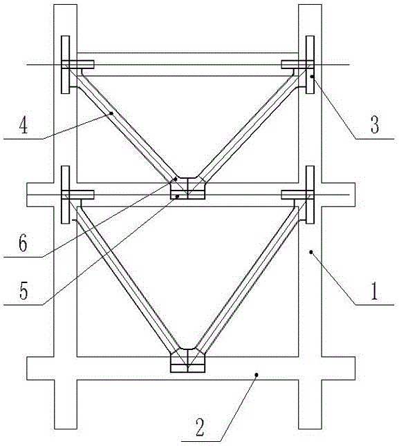 一种钢支撑与混凝土框架结构节点的连接结构的制作