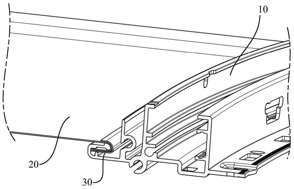 车辆天窗卷阳帘机构及其引导装置的制作方法