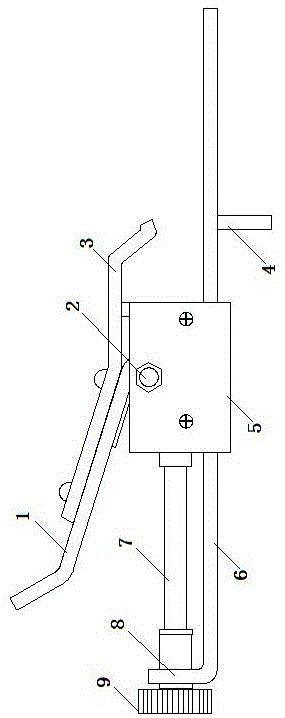 安装联动门铰链的专用夹具的制作方法