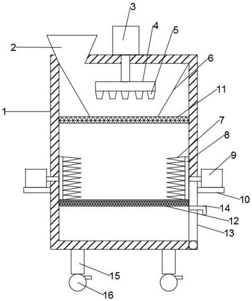 一种桥梁建筑用的垃圾粉碎装置的制作方法