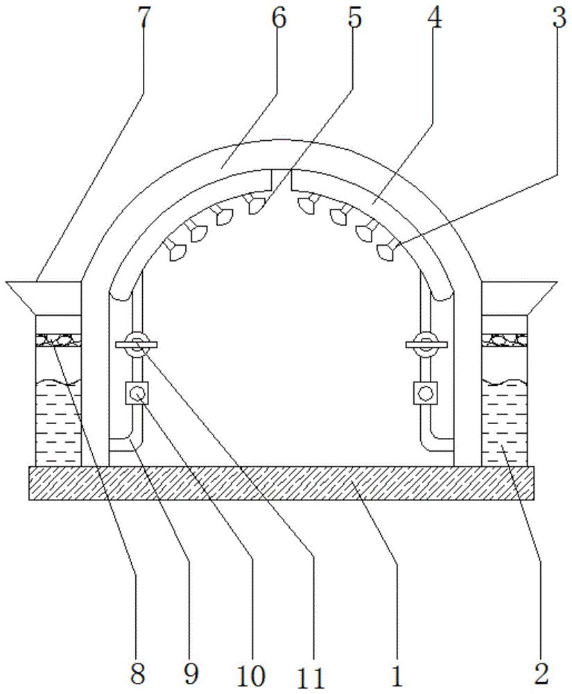 一种圆弧拱型坡地连体钢塑大棚的制作方法