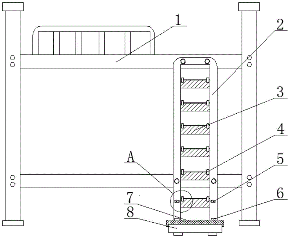 宿舍床专用的梯子的制作方法