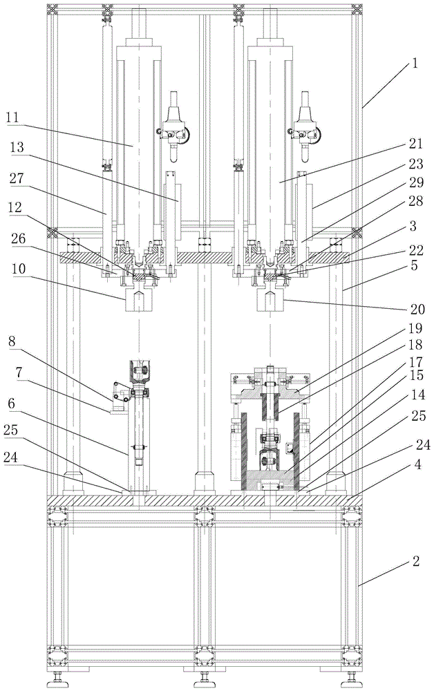 一种立柱式压装轴杆轴承压机的制作方法