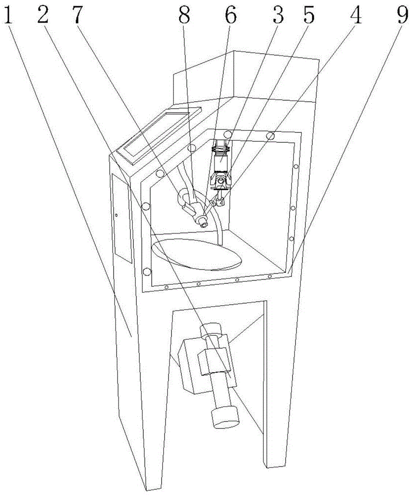 一种旋转式的自动遮蔽喷砂机的制作方法