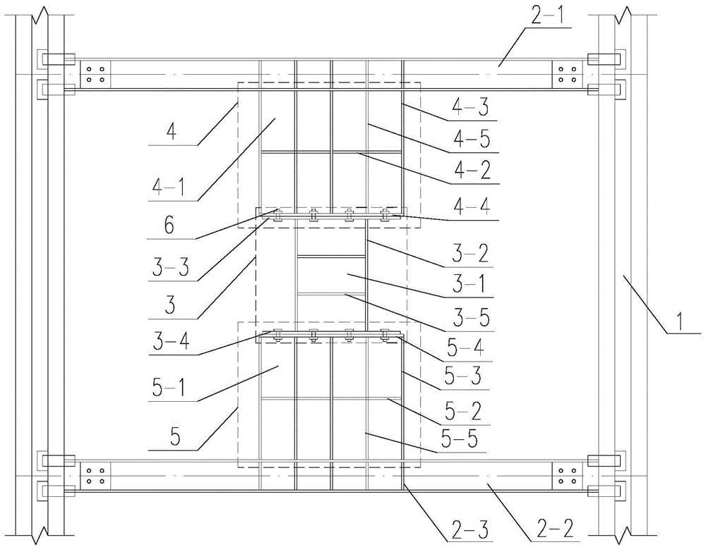 一种应用软钢阻尼墙的组合异形柱结构体系的制作方法