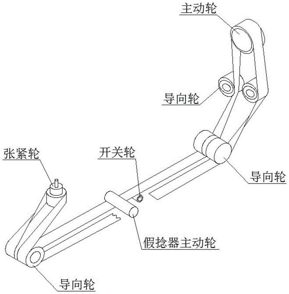 一种假捻切向皮带传动机构的制作方法