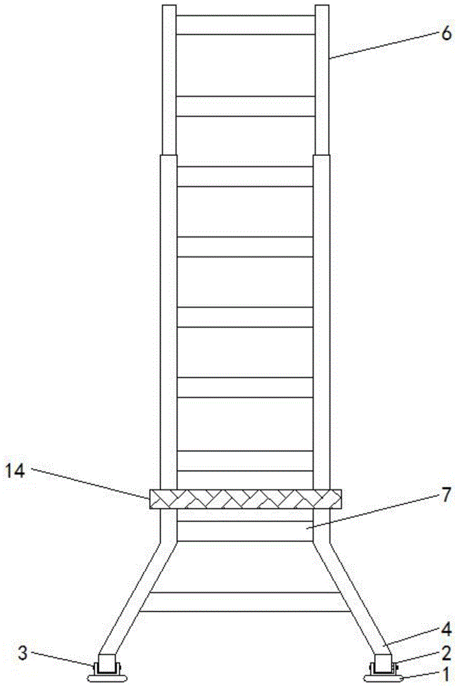 一种桥梁维护用伸缩梯的制作方法