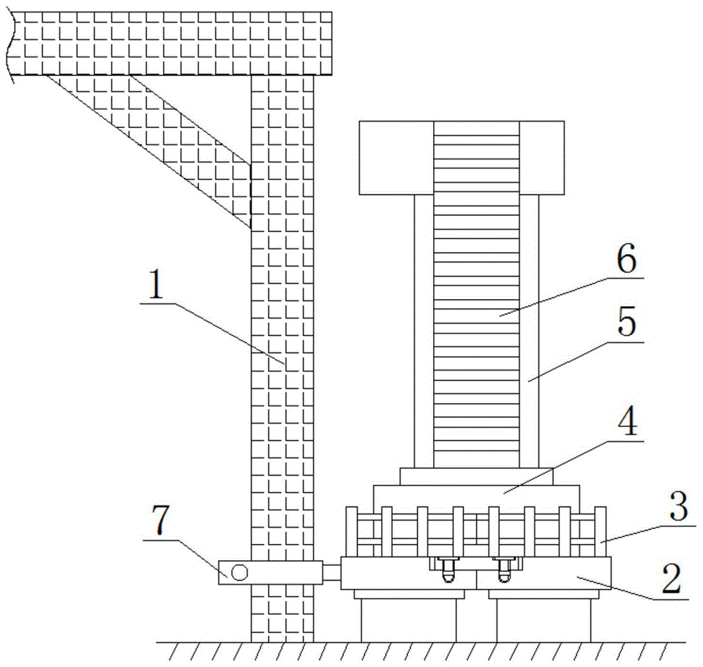 钢结构立柱移动式固定平台的制作方法