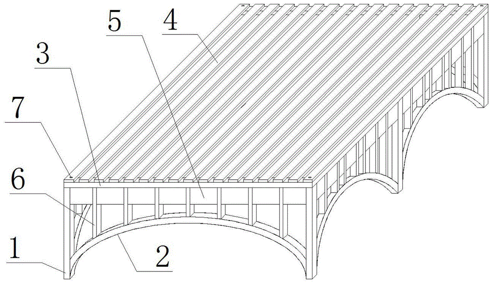 一种具有拱形支撑床杆的床的制作方法