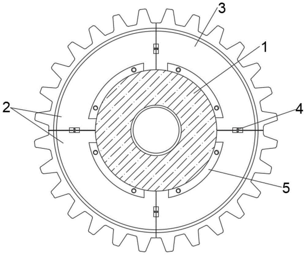 一种拼接式塑钢齿轮结构的制作方法