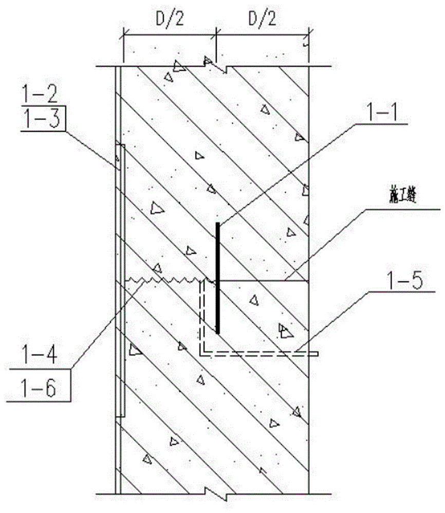 适用于地铁盾构风井主体结构的施工缝防水结构及工艺