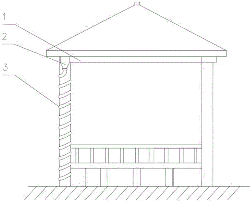 一种廊亭屋顶工程用雨水收集装置的制作方法