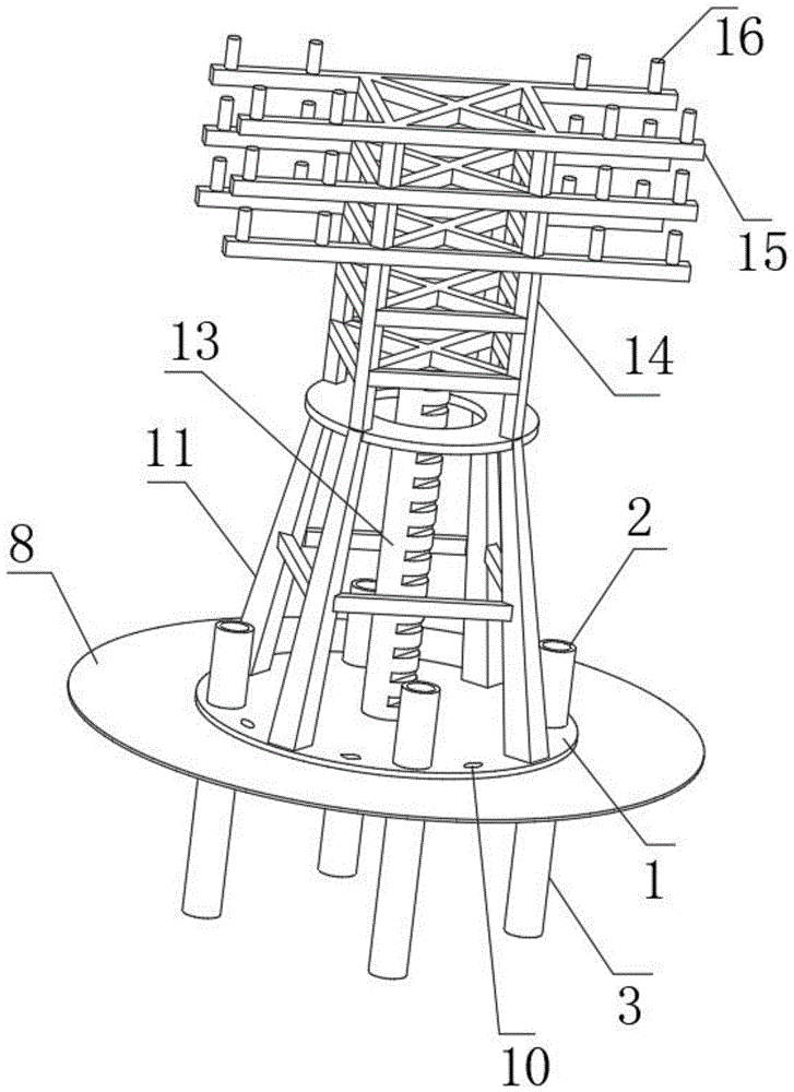 一种釆用工字型杆塔接地装置的电力杆塔的制作方法