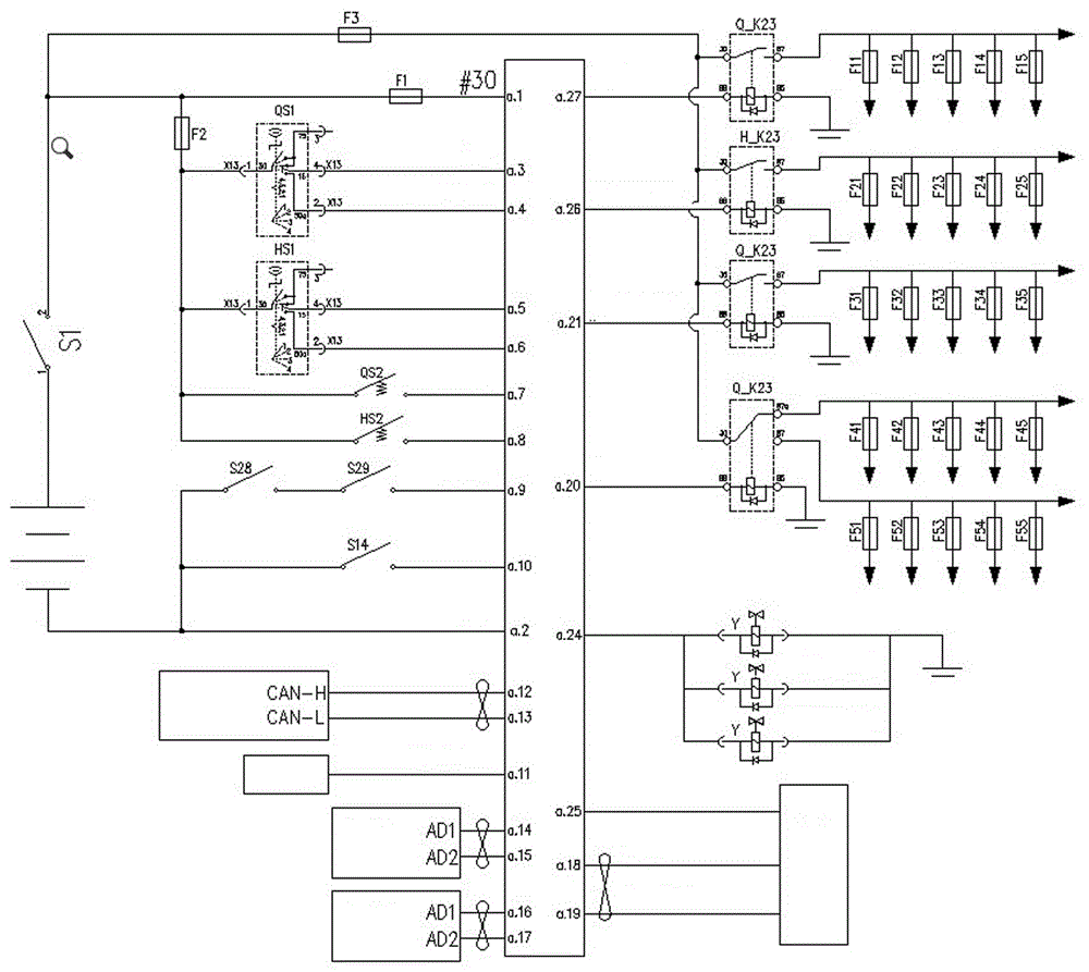 一种双向消防车一键换向控制系统的制作方法