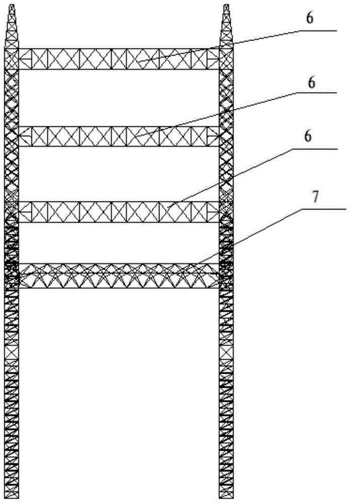 一种终端站的四柱双斜梁分层构架的制作方法