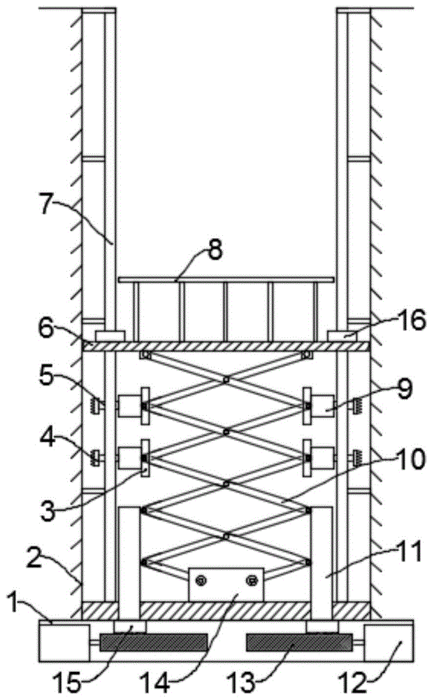 一种可提升式电梯井钢平台的制作方法