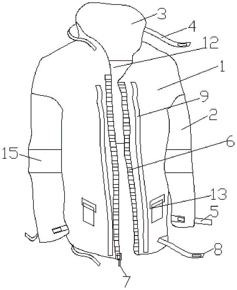 一种防风密封性能好的儿童服装的制作方法