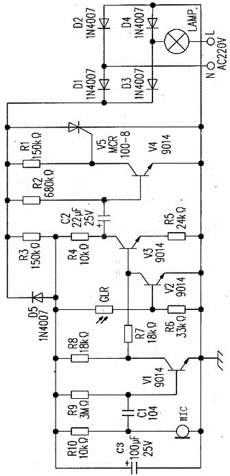 一种声控灯电路的制作方法