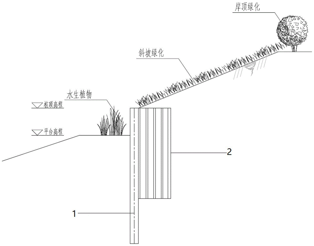 一种侧向加强型塑钢板桩护岸的制作方法