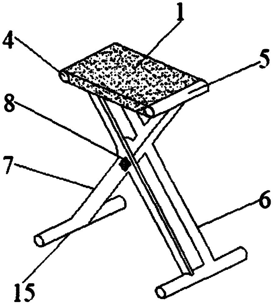 一种电子钢琴折叠式支撑架的制作方法