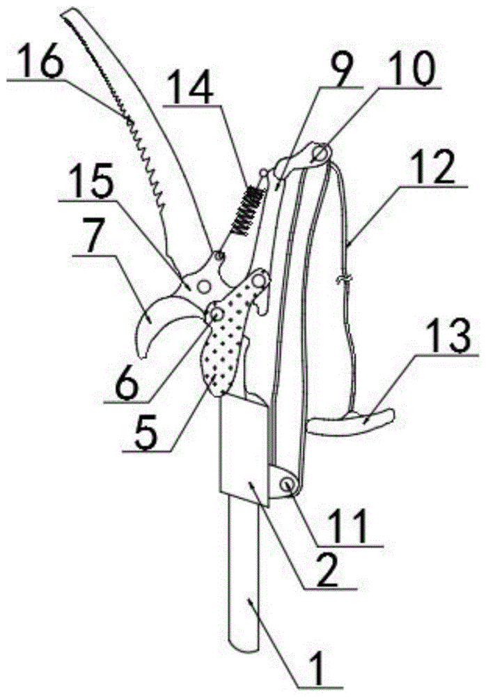 一种省力型的多滑轮高枝剪的制作方法