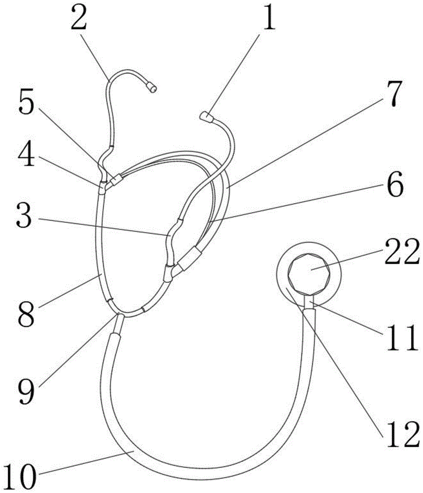 一种方便与颈部固定的心内科用听诊器的制作方法