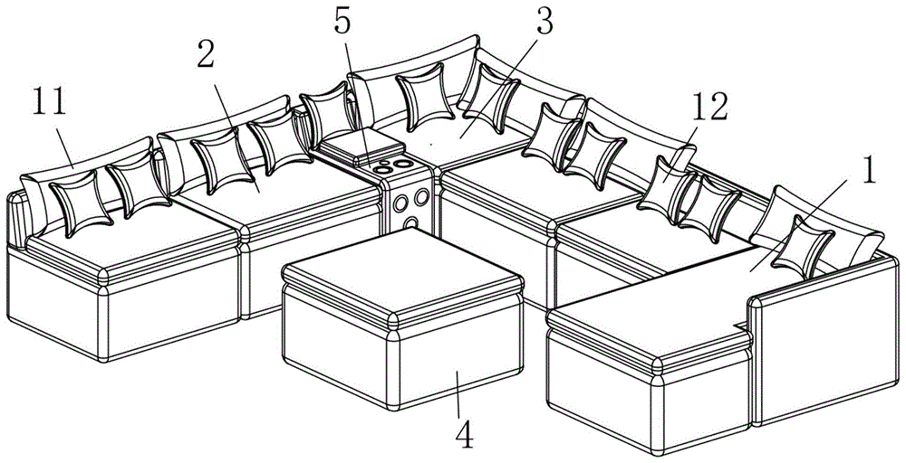 一种带蓝牙联网功能的组合式沙发的制作方法