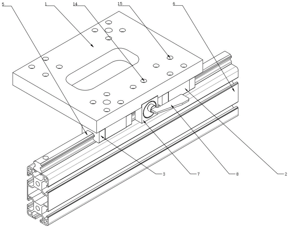一种直线导轨滑块制动器吊轨装置的制作方法