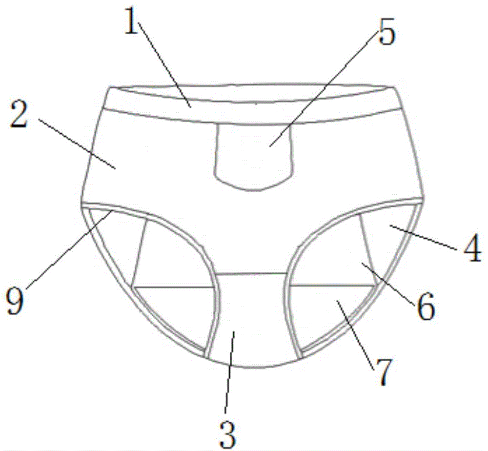 一款结构优化的保暖防渗漏型女性生理裤的制作方法