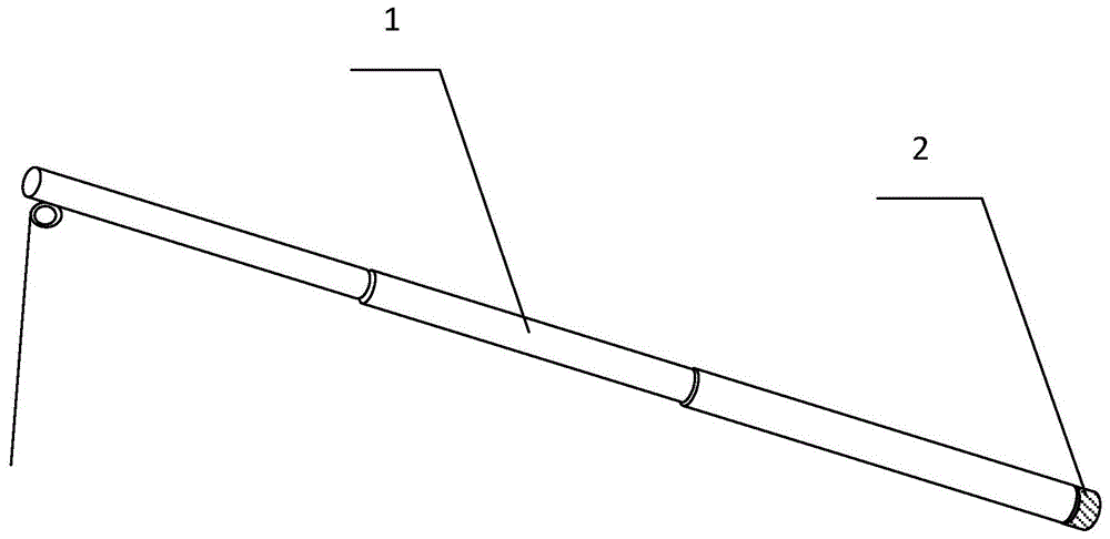 图1是本实用新型所涉及的一种带储存功能的鱼竿的整体结构示意图; 图2