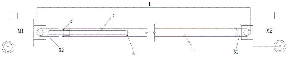 一种用于管桩压蒸入釜车可伸缩连接杆装置的制作方法
