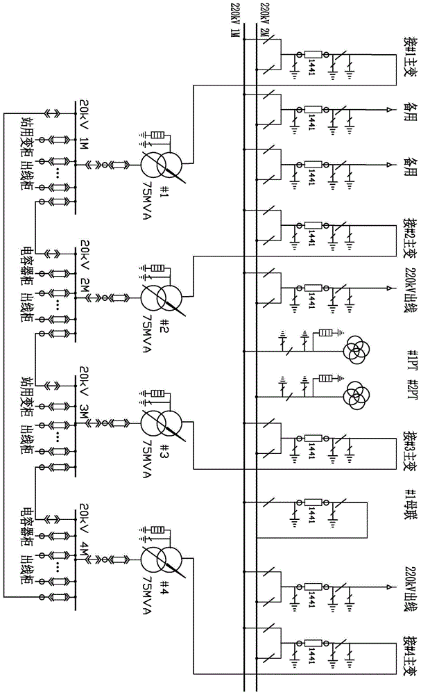 一种变电站低压侧的接线结构的制作方法