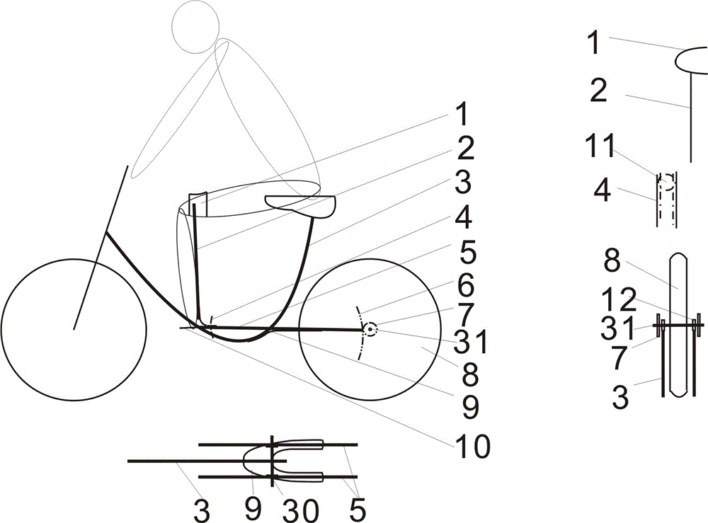 大腿用力的高效自行车的制作方法