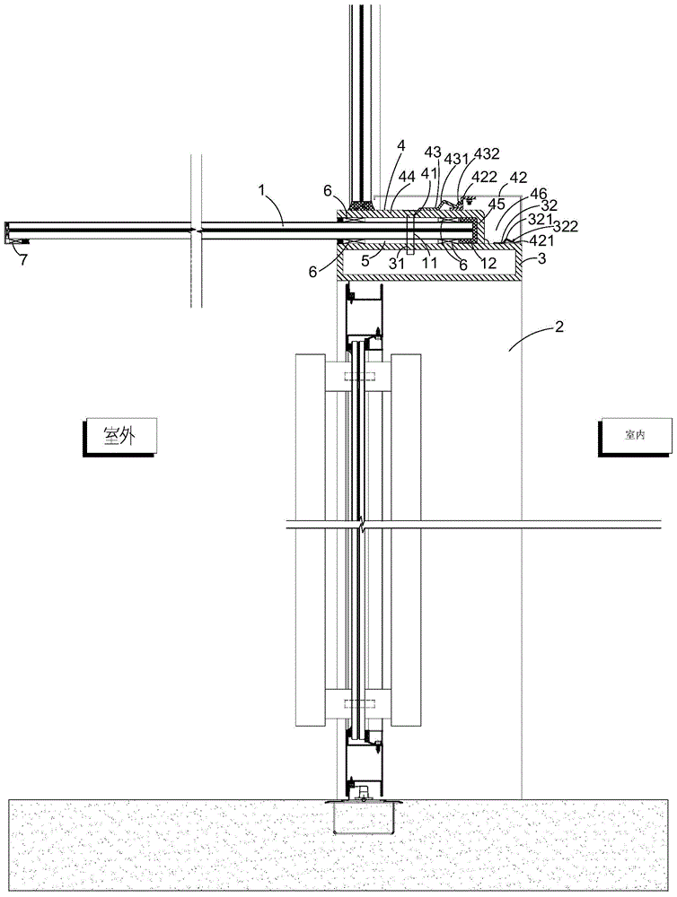玻璃幕墙的悬挑雨棚结构的制作方法
