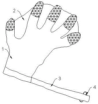 一种防抓管式约束手套的制作方法